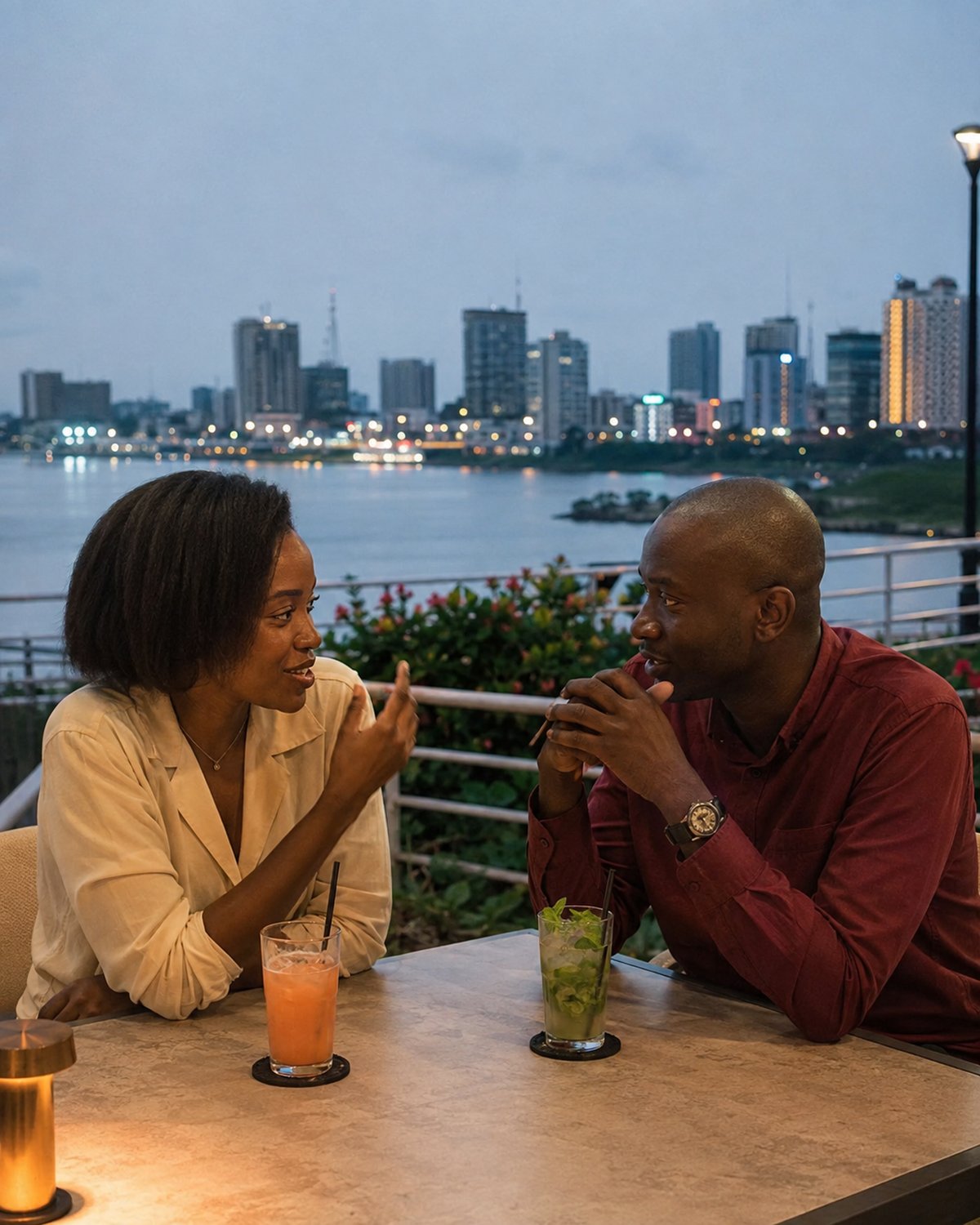 Scène de rencontre quotidienne à Abidjan