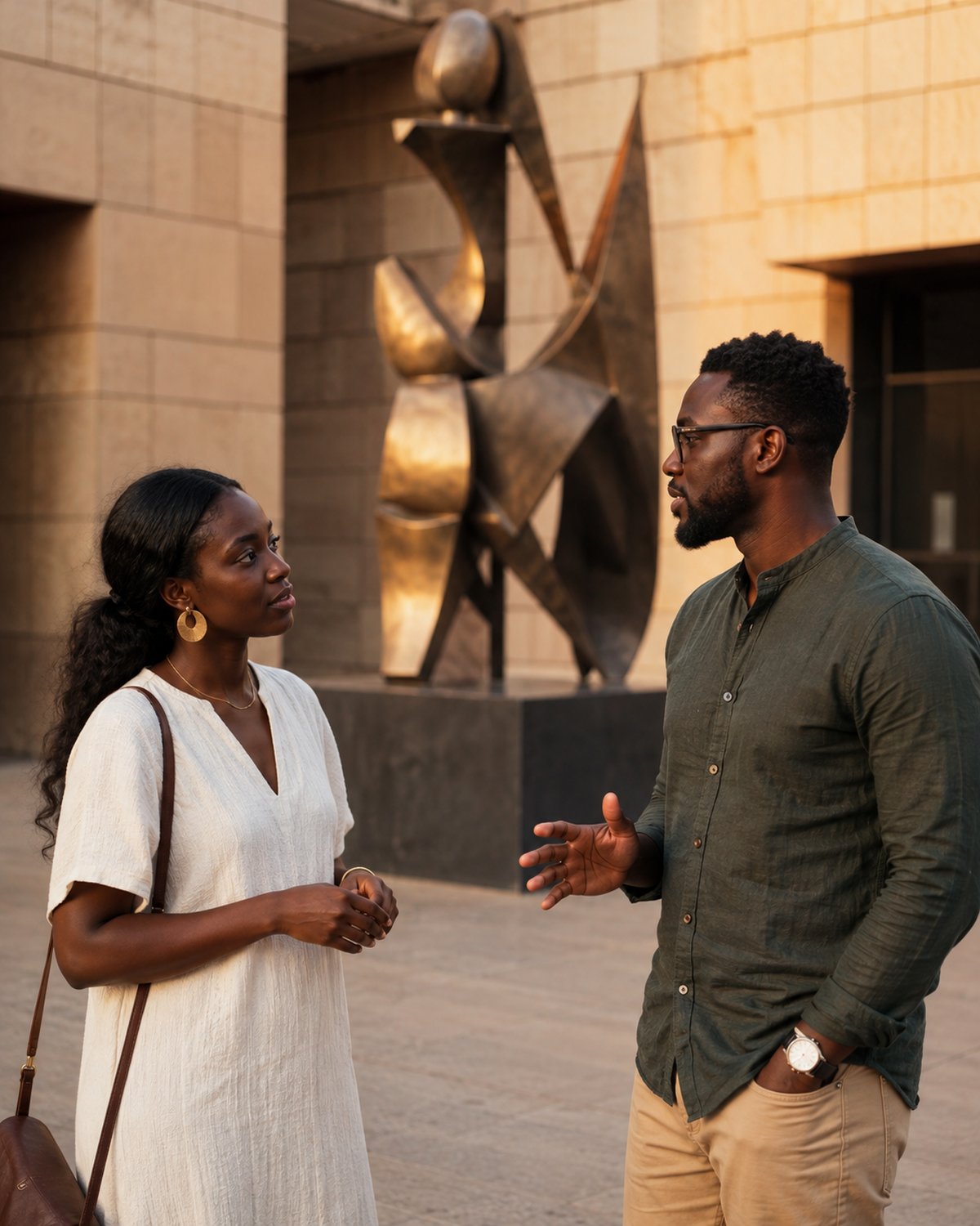 Scène de rencontre quotidienne à Dakar