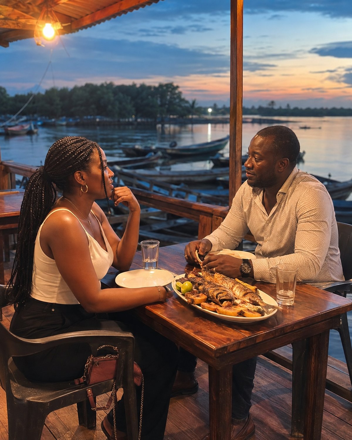 Scène de rencontre quotidienne à Douala
