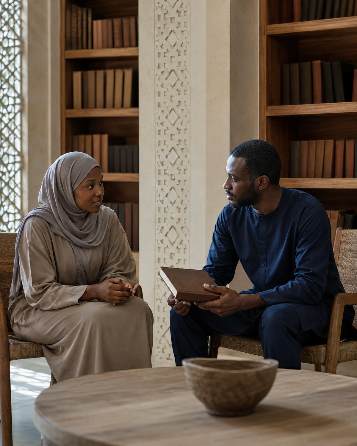 Scène de rencontre quotidienne à Touba
