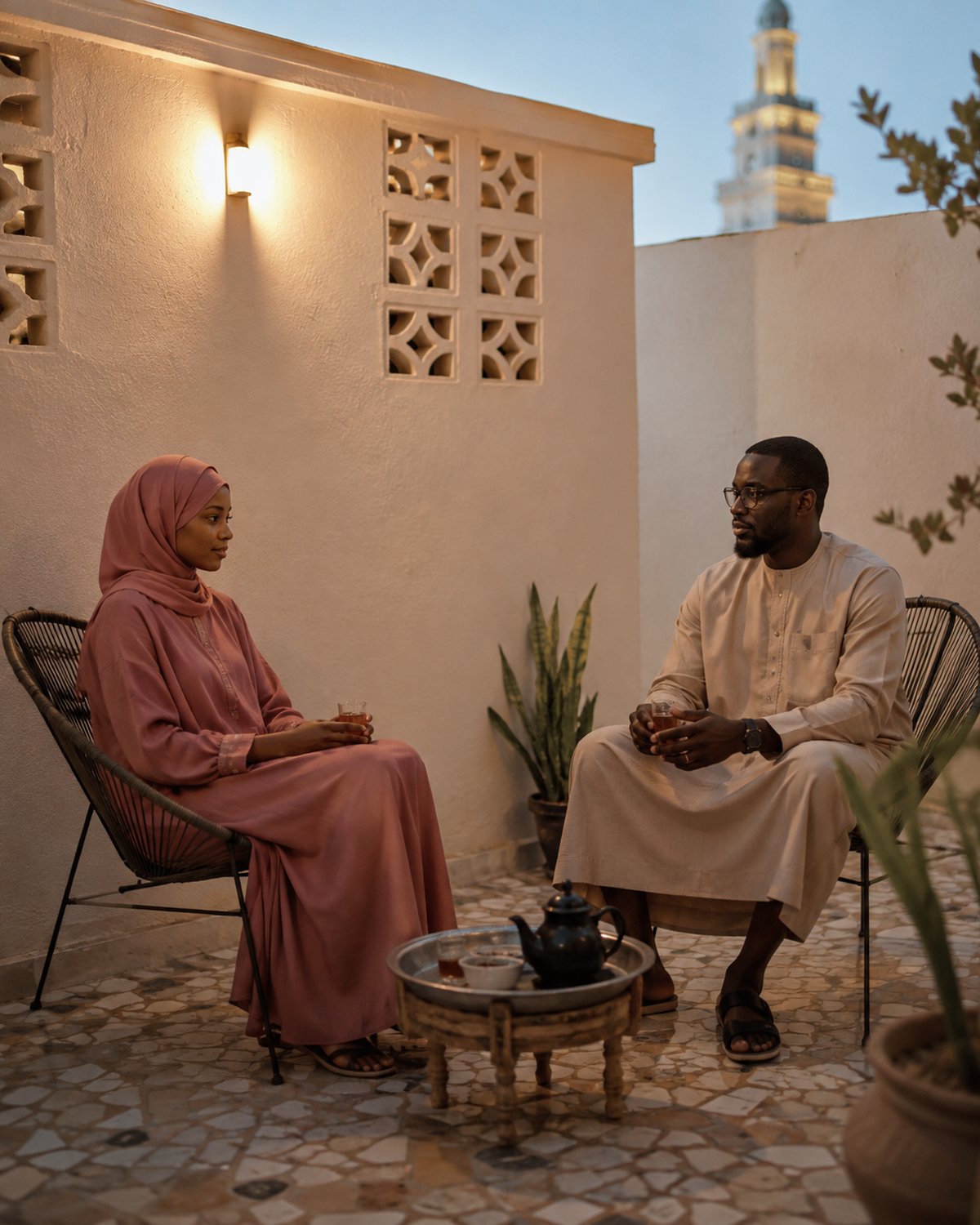 Scène de rencontre quotidienne à Touba